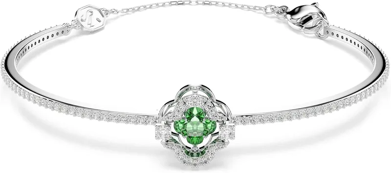 Swarovski ▫️ Coleção Angelic, Mixed Cuts, Verde, Banho de ródio