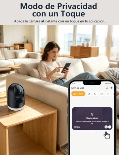 Surfola ▫️ Câmara Interior 2K, câmara para animais de estimação com deteção de movimento, câmara de segurança doméstica CCTV Wi-Fi com visão noturna, compatível com Alexa/Google, sem mensalidade 7