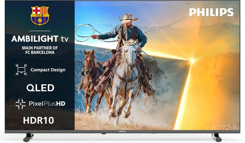 PHILIPS ▫️ 40PQS6901/12 Smart TV 4K QLED de 40 polegadas com Ambilight, Pixel Precise Ultra HD, Titan OS, Dolby Audio