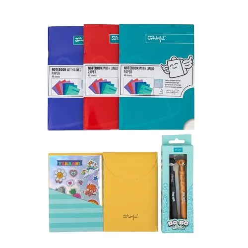 Mr. Wonderful ▫️ Pack Back to School Deep Colours – Estojo, caneta 3D e material escolar 2