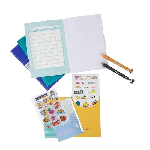 Mr. Wonderful ▫️ Pack Back to School Deep Colours – Estojo, caneta 3D e material escolar 3