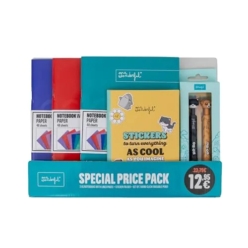 Mr. Wonderful ▫️ Pack Back to School Deep Colours – Estojo, caneta 3D e material escolar 4
