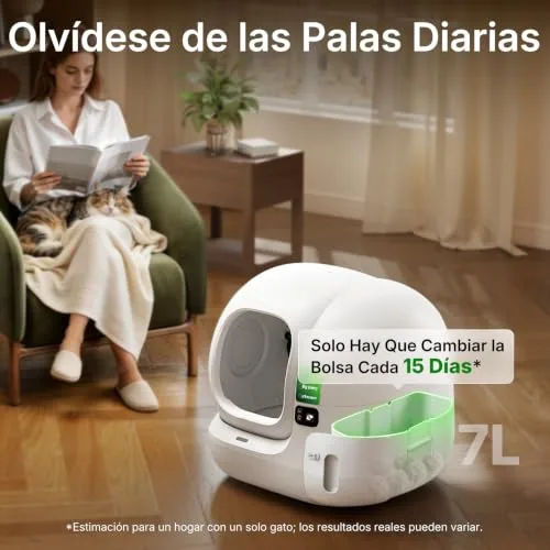 PETKIT ▫️ PUROBOT MAX 3 Caixa de areia autolimpante para gatos, entrada mais ampla, eliminação múltipla de odores, caixa de areia autolimpante para gatos, anti-fugas, xSecure/controlo via aplicação/76 L, para vários gatos 4