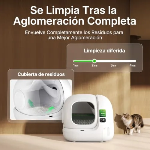 PETKIT ▫️ PUROBOT MAX 3 Caixa de areia autolimpante para gatos, entrada mais ampla, eliminação múltipla de odores, caixa de areia autolimpante para gatos, anti-fugas, xSecure/controlo via aplicação/76 L, para vários gatos 5