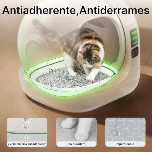 PETKIT ▫️ PUROBOT MAX 3 Caixa de areia autolimpante para gatos, entrada mais ampla, eliminação múltipla de odores, caixa de areia autolimpante para gatos, anti-fugas, xSecure/controlo via aplicação/76 L, para vários gatos 6