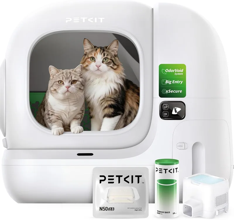PETKIT ▫️ PUROBOT MAX 3 Caixa de areia autolimpante para gatos, entrada mais ampla, eliminação múltipla de odores, caixa de areia autolimpante para gatos, anti-fugas, xSecure/controlo via aplicação/76 L, para vários gatos