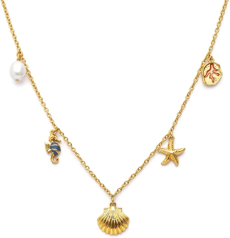 SINGULARU ▫️ Colar Feminino Marítimo com Banho de Ouro
