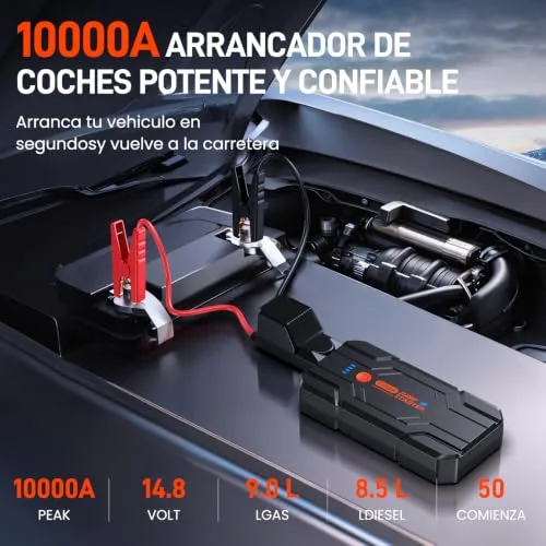 Cioripa ▫️ Arrancador de baterias de automóvel 𝟏𝟎𝟎𝟎𝟎𝐀 9,0 L a gasolina ou 8,5 L a gasóleo 2
