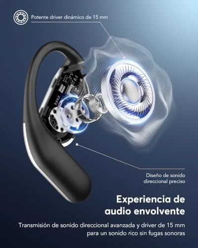 Xoruezls ▫️ Auscultadores com tradução em tempo real e ecrã LCD, tradução instantânea de voz em 198 idiomas, design aberto, Bluetooth 6.1, 60 horas de autonomia, ideais para viagens, reuniões e aprendizagem 2