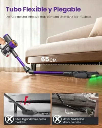 DyMona ▫️ V18Pro Aspirador sem fio com braço flexível 50 kPa/450 W 2