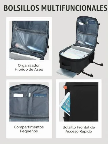 Yankony ▫️ Mochila 40x30x20 para a Ryanair – Expandível até 40x30x25 5