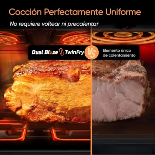 Cosori ▫️ Fritadeira de ar quente 10 L Dual Blaze Twinfry, com cesto duplo e divisória 4