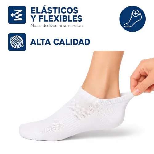 PS PROUTHS ▫️ 12 pares de meias curtas até ao tornozelo para homem e mulher, em algodão macio 4