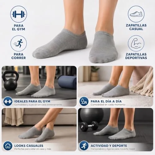 PS PROUTHS ▫️ 12 pares de meias curtas até ao tornozelo para homem e mulher, em algodão macio 6