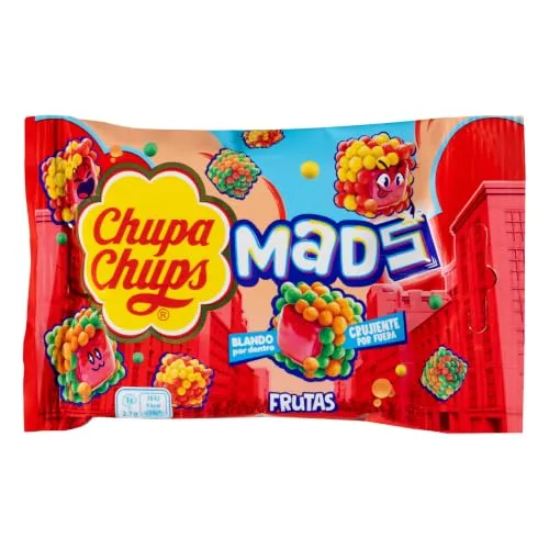 Chupa Chups ▫️ Mads Fruits, Rebuçados de Goma Crocantes com Sabor a Fruta, 12 unidades 4