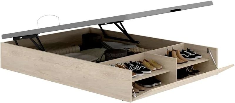 DEKIT GRUPO RIMOBEL ▫️ Sofá-cama LAN, reto, com sapateira, 150x200 cm - Natural