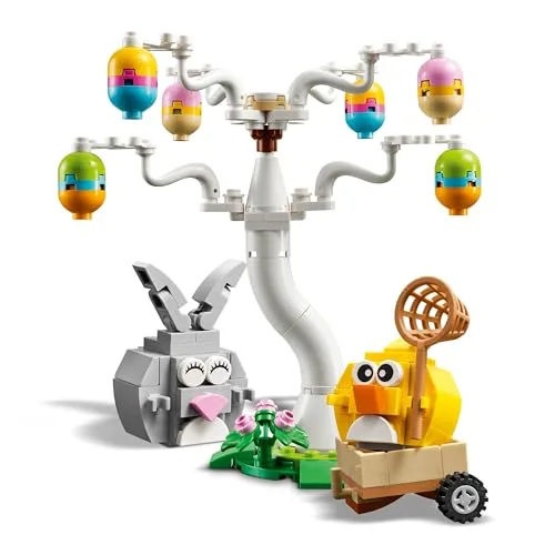 LEGO ▫️ Caça aos Ovos de Páscoa do Coelho e do Pintinho - Figuras de Animais Inc. Coelho e Pássaro - Trabalhos manuais de Páscoa para crianças - Presentes para meninas e meninos a partir dos 8 anos - 40808 (Conjunto de 2) 6