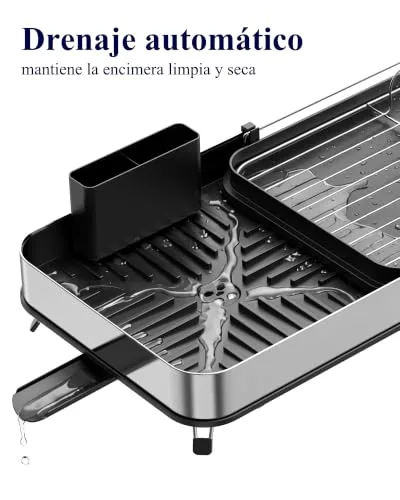 Kitsure ▫️ Escorredor de Pratos Extensível em Metal, 40,9-67,6 cm 3