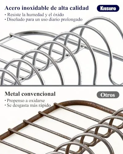 Kitsure ▫️ Escorredor de Pratos Extensível em Metal, 40,9-67,6 cm 6