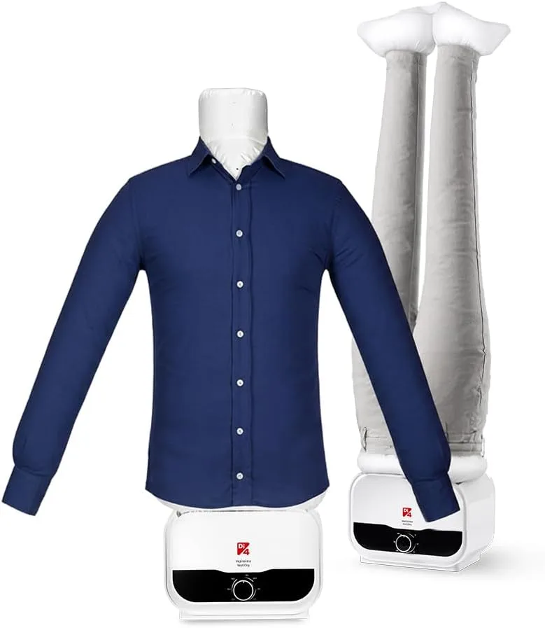 Di4 ▫️ Manequim 2 em 1 Vapissimo VestiDry, Engomagem e Secagem Automáticas, 1400 W, Elimina Rugas, Desodoriza e Neutraliza Odores, Temporizador de 3 horas, Tamanhos S a XXL, Acessório para Calças Incluído