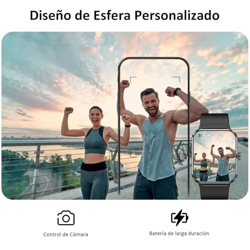 Blackview ▫️ Relógio inteligente para homem (fazer/receber chamadas), relógio inteligente para homem de 1,85" – pulsómetro/oxímetro/monitorização do sono, mensagens do WhatsApp, pulseira de atividade – 100 modos desportivos, podómetro, Android e iOS 5