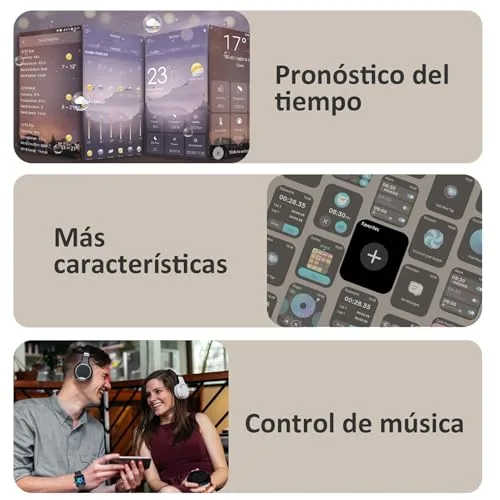 Blackview ▫️ Relógio inteligente para homem (fazer/receber chamadas), relógio inteligente para homem de 1,85" – pulsómetro/oxímetro/monitorização do sono, mensagens do WhatsApp, pulseira de atividade – 100 modos desportivos, podómetro, Android e iOS 6