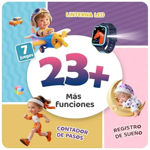Blackview ▫️ 4G – Relógio inteligente para crianças com GPS, SOS, videochamadas, chat de voz, relógio inteligente de 1,75” para crianças com pedómetro, lanterna LED, modo escola, despertador, jogos, para meninos e meninas, azul 5