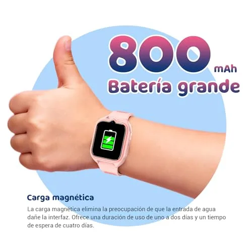Blackview ▫️ 4G – Relógio inteligente para crianças com GPS, SOS, videochamadas, chat de voz, relógio inteligente de 1,75” para crianças com pedómetro, lanterna LED, modo escola, despertador, jogos, para meninos e meninas, azul 6