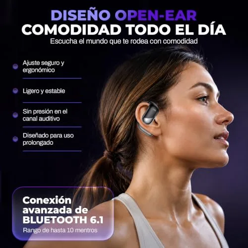 Panda & Bamboo ▫️ IA: Auscultadores com tradução em tempo real, tradutor de voz instantâneo em 144 idiomas, 3 em 1, auscultadores tradutores sem fios, Bluetooth 6.1, 60 horas de autonomia da bateria 5