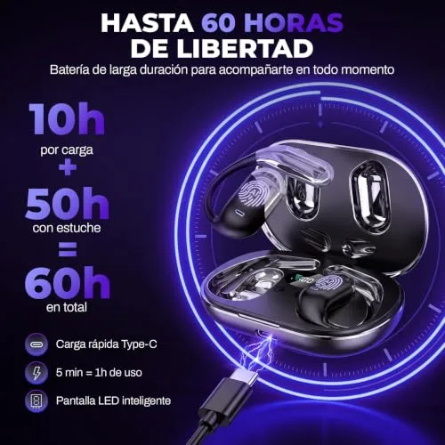 Panda & Bamboo ▫️ IA: Auscultadores com tradução em tempo real, tradutor de voz instantâneo em 144 idiomas, 3 em 1, auscultadores tradutores sem fios, Bluetooth 6.1, 60 horas de autonomia da bateria 6