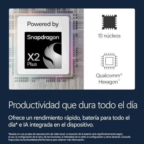 Microsoft ▫️ Surface Pro, 13" | Snapdragon X2 Plus | 16 GB de RAM, SSD de 256 GB 4
