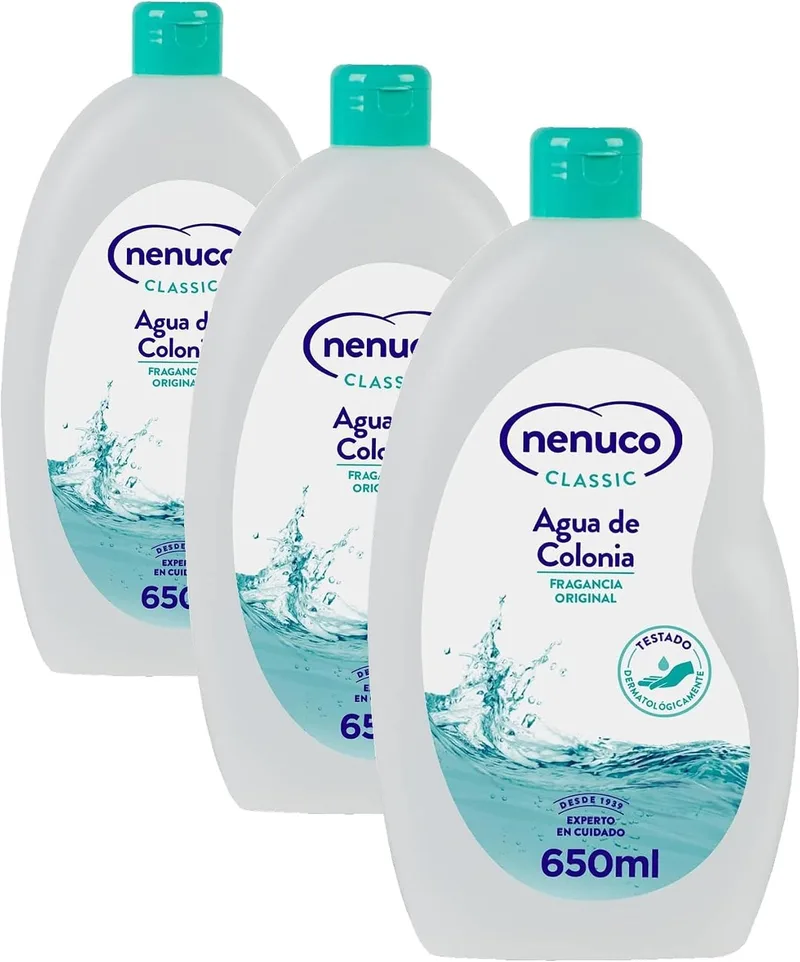 Nenuco ▫️ Classic Água de Colónia, Fragrância Original, 650 ml (Embalagem de 3)