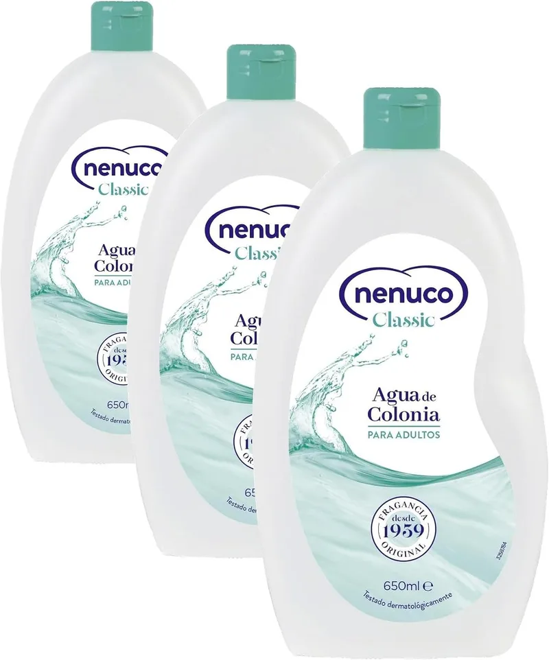 Nenuco ▫️ Classic Água de Colónia, Fragrância Original, 650 ml (Embalagem de 3)