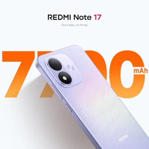 Xiaomi ▫️ REDMI Note 17, smartphone de 4+128 GB, preto, bateria de 7700 mAh 5