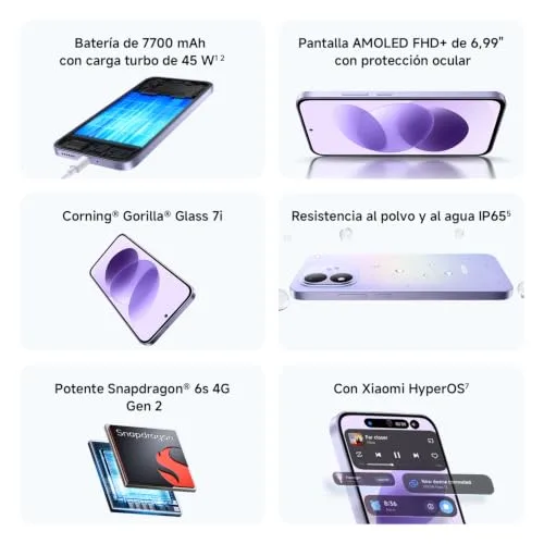 Xiaomi ▫️ REDMI Note 17, smartphone de 6+256 GB, preto, bateria de 7700 mAh 3