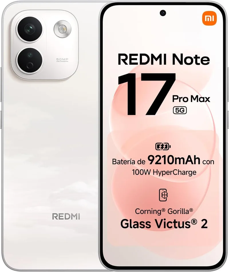 Xiaomi ▫️ REDMI Note 17 Pro MAX 5G, Smartphone 8+512 GB, Branco, bateria de 9210 mAh