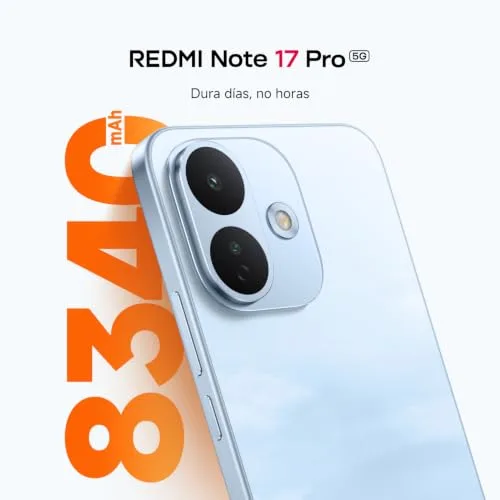 XIAOMI ▫️ REDMI Note 17 Pro 5G, smartphone de 12+256 GB, preto, bateria de 8340 mAh 6