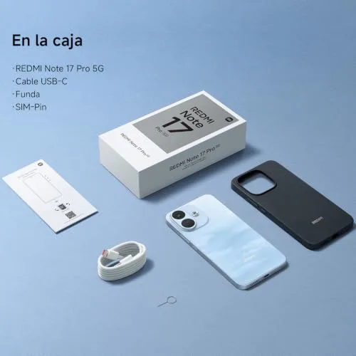 Xiaomi ▫️ REDMI Note 17 Pro 5G, smartphone de 8+512 GB, preto, bateria de 8340 mAh 5