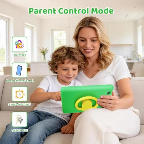 TT.KIDS ▫️ Tablet para crianças de 10 polegadas, tablet infantil com Android 16 e 5 núcleos, 24 GB de RAM e 128 GB de ROM, ecrã IPS HD 1280×800, bateria de 6000 mAh, controlo parental, Wi-Fi 6 e Bluetooth (verde) 3