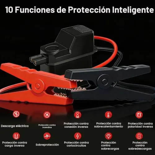 XILANHUA ▫️ Arrancador de bateria para automóvel de 7000 A, para motores a gasolina de 8,0 L/diesel de 6,0 L, Arrancador portátil de 12 V para automóvel com carregamento rápido USB e pinças para bateria, funciona em condições de frio extremo, para automóvel, mota, barco e campismo 3