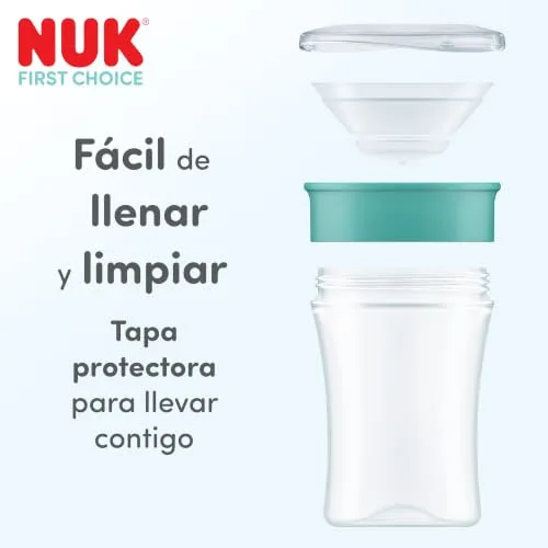 NUK ▫️ Magic Cup – copo de treino para bebés, a partir dos 8 meses, azul e lilás, copo para bebés de 230 ml, rebordo anti-derrame de 360°, 2 unidades 5
