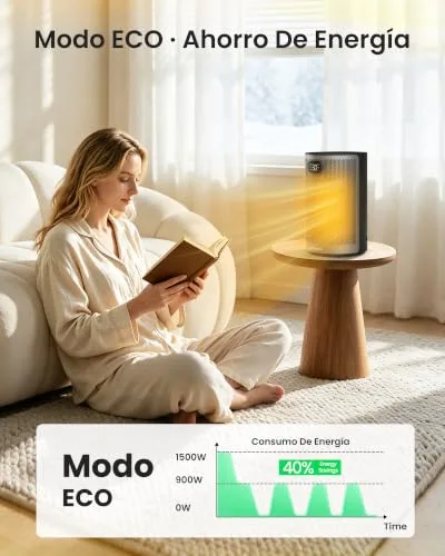 Ateroll ▫️ Aquecedor de baixo consumo, 1500 W, 3 modos, aquecedor cerâmico PTC 4