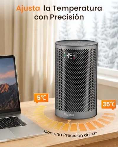 Ateroll ▫️ Aquecedor de baixo consumo, 1500 W, 3 modos, aquecedor cerâmico PTC 5