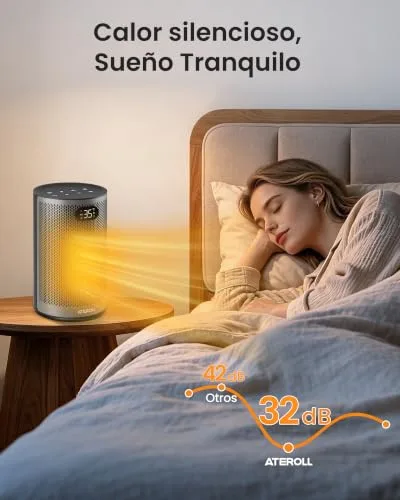 Ateroll ▫️ Aquecedor de baixo consumo, 1500 W, 3 modos, aquecedor cerâmico PTC 6