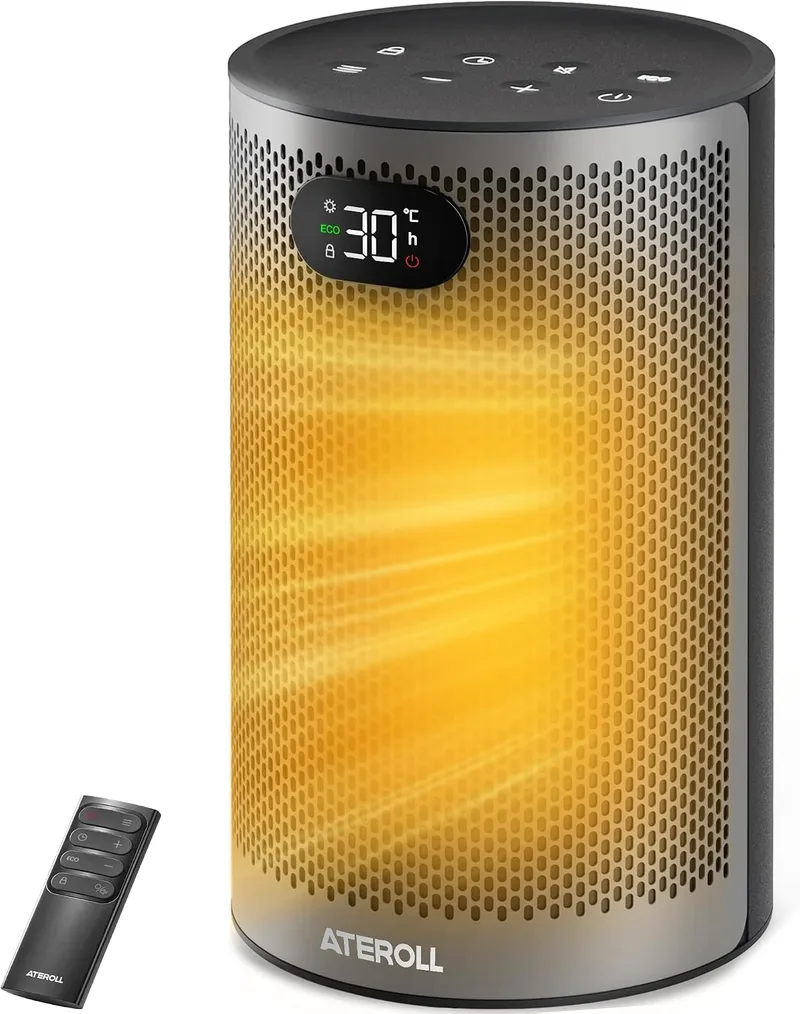 Ateroll ▫️ Aquecedor de baixo consumo, 1500 W, 3 modos, aquecedor cerâmico PTC