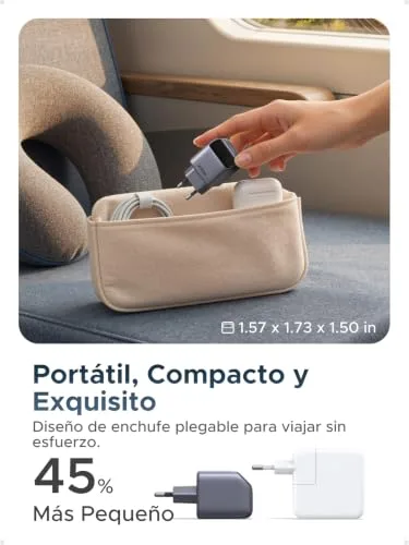 UGREEN ▫️ Nexode Pro Carregador USB-C de 45 W com PPS para carregamento rápido do iPhone com ecrã 5