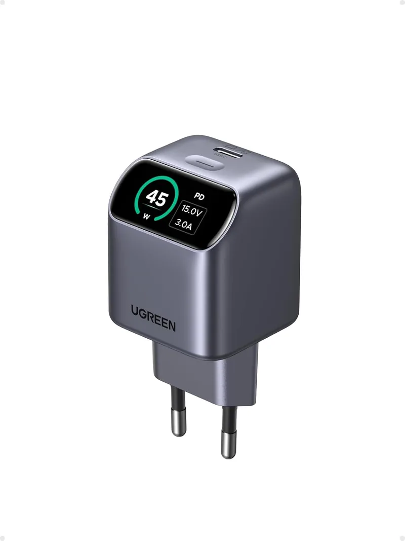UGREEN ▫️ Nexode Pro Carregador USB-C de 45 W com PPS para carregamento rápido do iPhone com ecrã