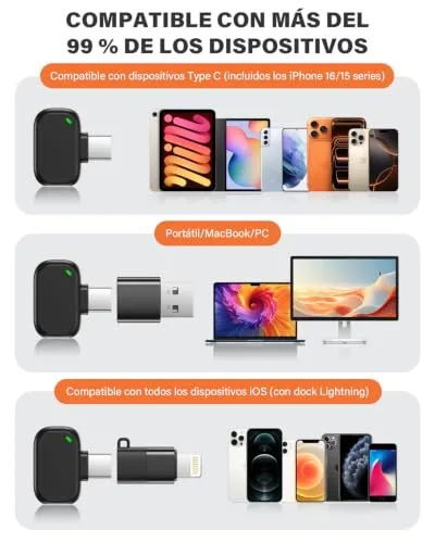 WARM BOX ▫️ Microfone Lavalier sem fios 2 em 1 para iPhone e Android, Conjunto de 2 5