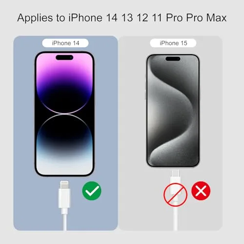 SFVest ▫️ Carregador de carregamento rápido para iPhone 14, 13, 12 e 11 [Pro/Plus/Pro MAX] – Carregador USB-C de 25 W e cabo Lightning de 1 m 4