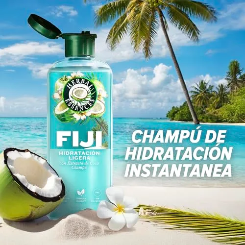 Herbal Essences ▫️ Fiji Pack: Champô sem sulfatos + Condicionador + Sérum 3
